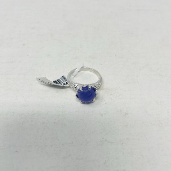 Karis Collection Burmese Purple Jade Size 7 Platinum Bond Brass Ring 4.70ct 5004 - Picture 5 of 7